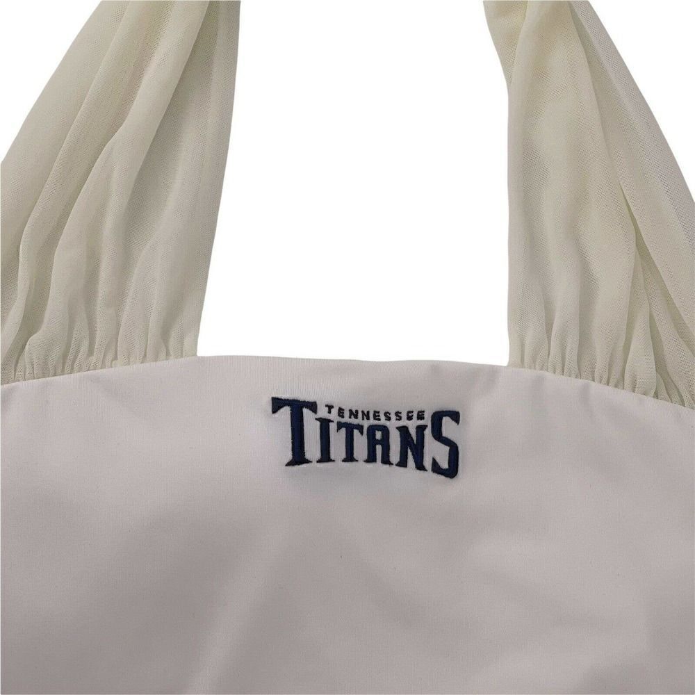 Tennessee Titans NFL Team Apparel Couture Halter Top Womens M White Embroidered - Picture 2 of 7